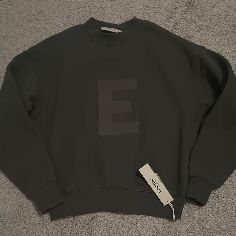 Dark Green Sweatshirt with 'E' Logo